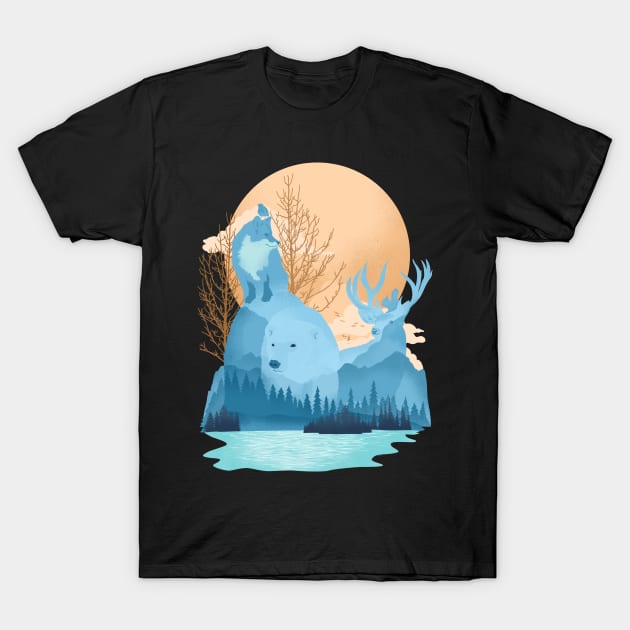 Winter Wildlife T-Shirt by Sachpica